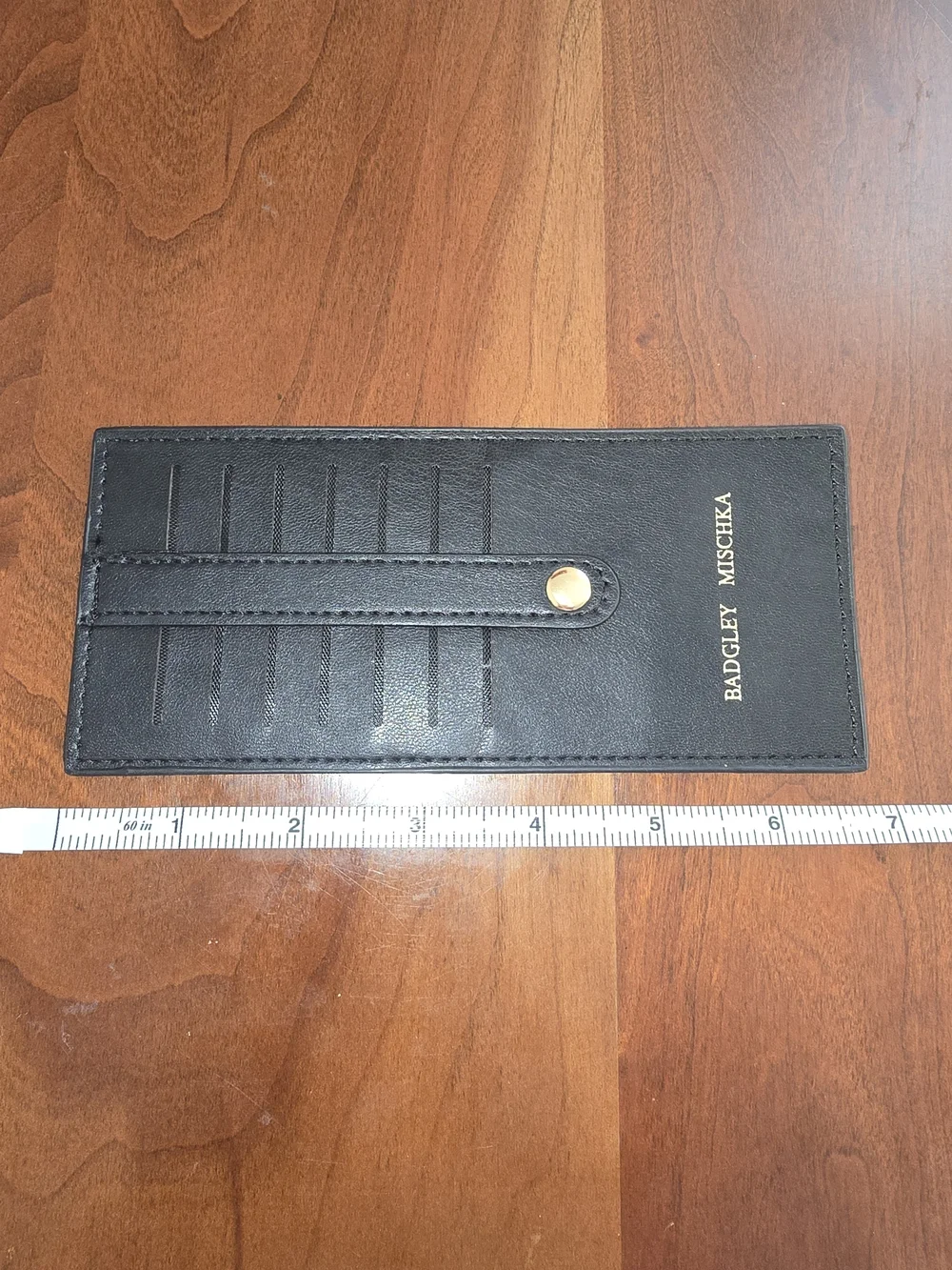 Badgley Mischka NWT Men’s Black Leather Card Holder